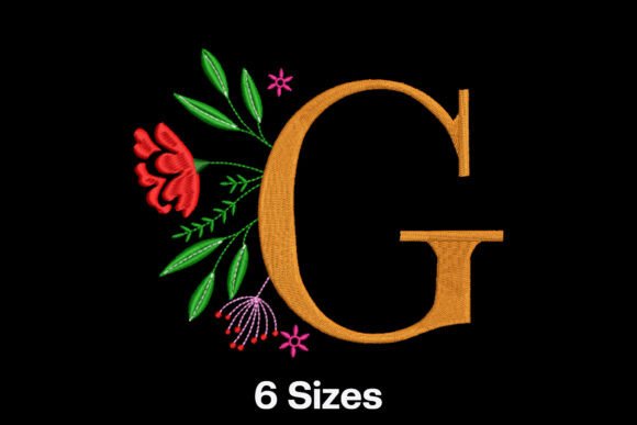 Floral Alphabet Letter G