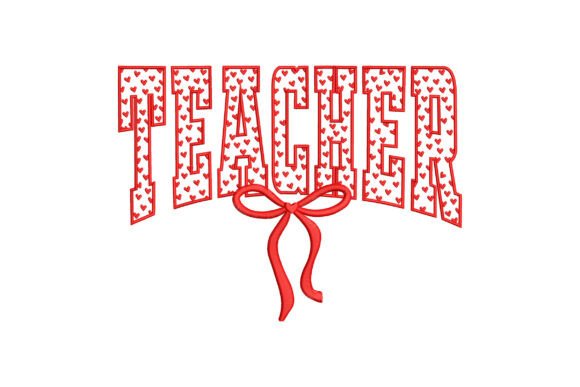 Teacher Hearts Varsity Bow