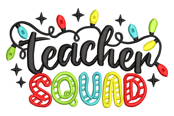 Teacher Squad: A Charming Embroidery Design for Meaningful Gifts