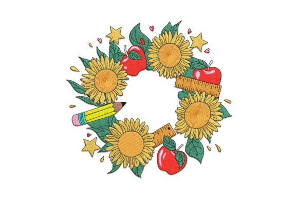Teacher Sunflower Wreath